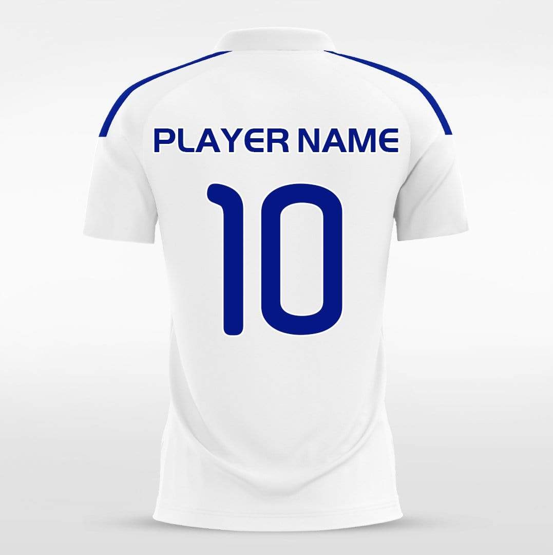 White Custom Soccer Uniform