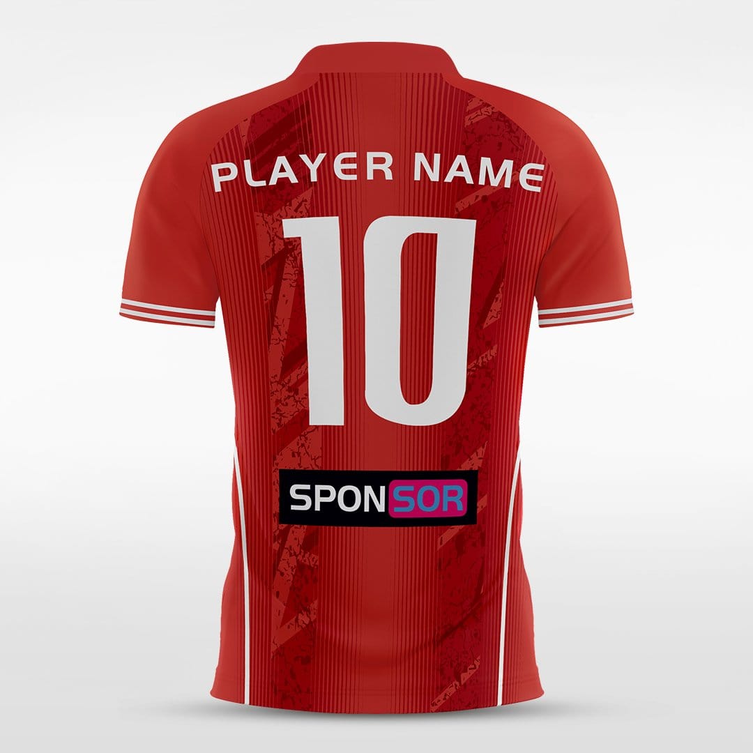 Custom Red Men's Sublimated Soccer Jersey