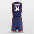 blue custom basketball jersey