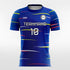 Blue soccer jerseys