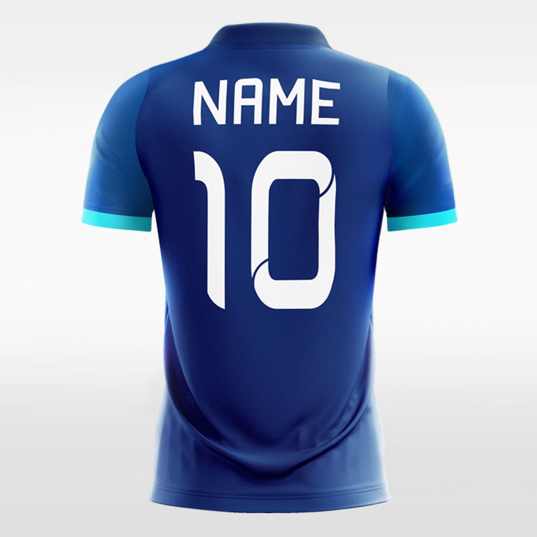 custom soccer jersey gradient blue