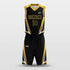 golden custom basketball jersey kit