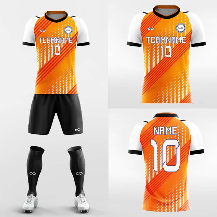 orange soccer jersey -set