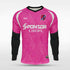 pink long sleeve soccer jersey