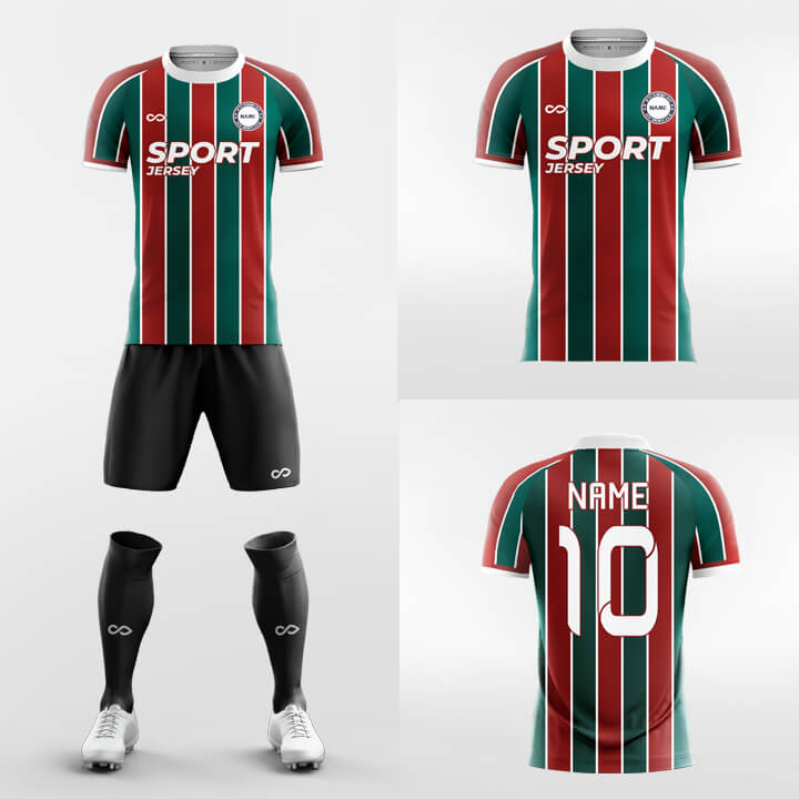stripes soccer uniform