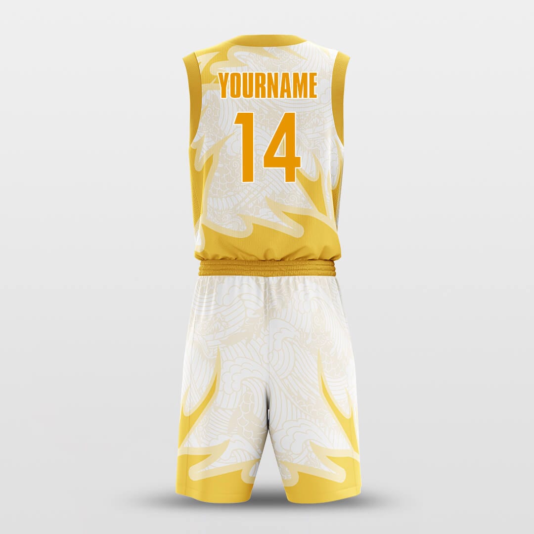 yellow custom basketball jersey